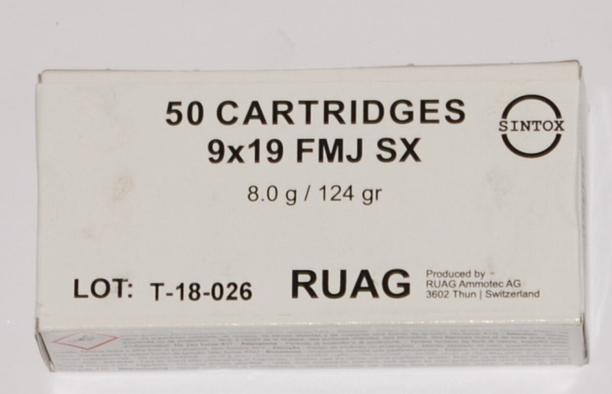 9x19 FMJ SX 8g / 124grs