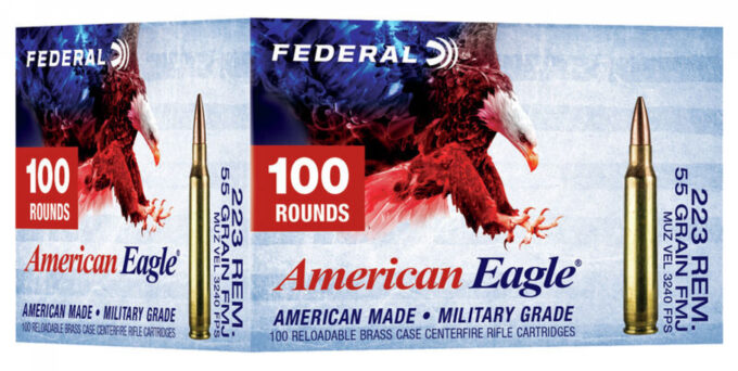 .223 Rem FMJ 3.56g / 55grs  bte / 100