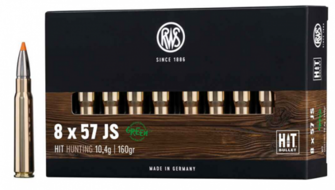 8x57 JS HIT Green 10.4g / 160grs