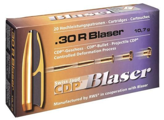 .30R Blaser CDP 10.7 g / 165 grs