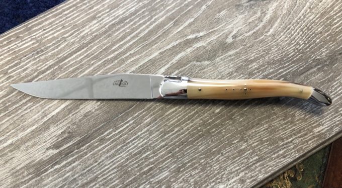 Knife Table Tradition Corne Claire Brillant