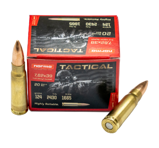 7,62x39 FMJ 8 g / 124 grs