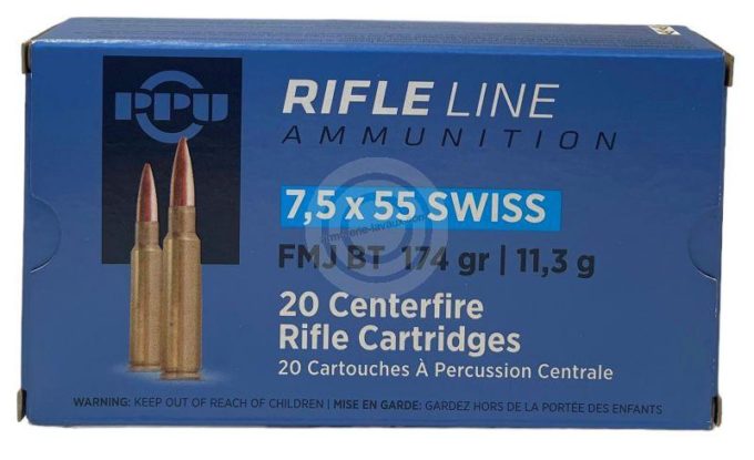 7,5x55 FMJ 11.3 g / 174 grs