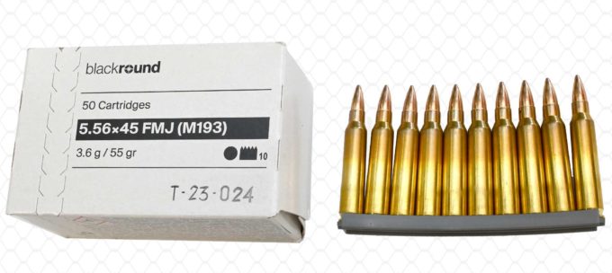 5.56x45 FMJ M193 3.6 g / 55 grs