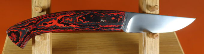 Couteau fat carbone rouge / lame Ice Blade