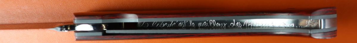 Couteau fat carbone rouge / lame Ice Blade