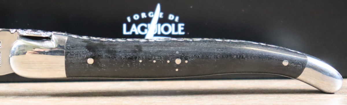 Couteau « protestant » avec la Croix Huguenote, exclusivité ANL. Ebène - double plat - 12cm