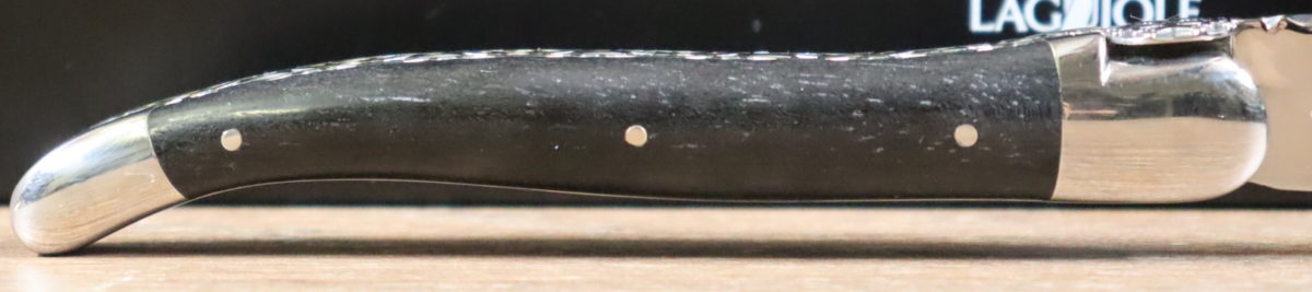 Couteau « protestant » avec la Croix Huguenote, exclusivité ANL. Ebène - double plat - 12cm