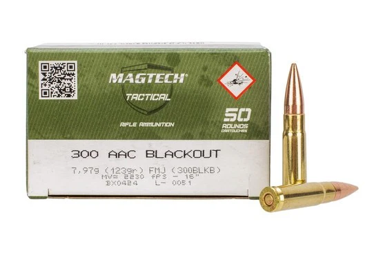 300 AAC Blackout FMJ 7.97 g / 123 grs
